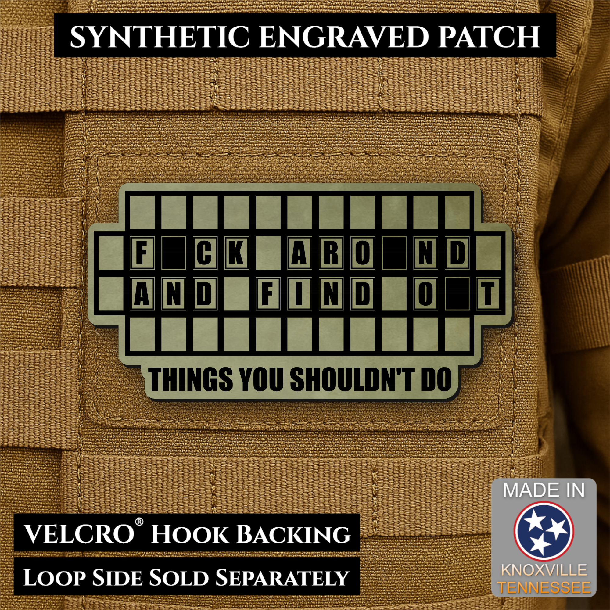 FAFO Game Show Funny Morale Patch | Made in USA | VELCRO® Brand Hook Backing