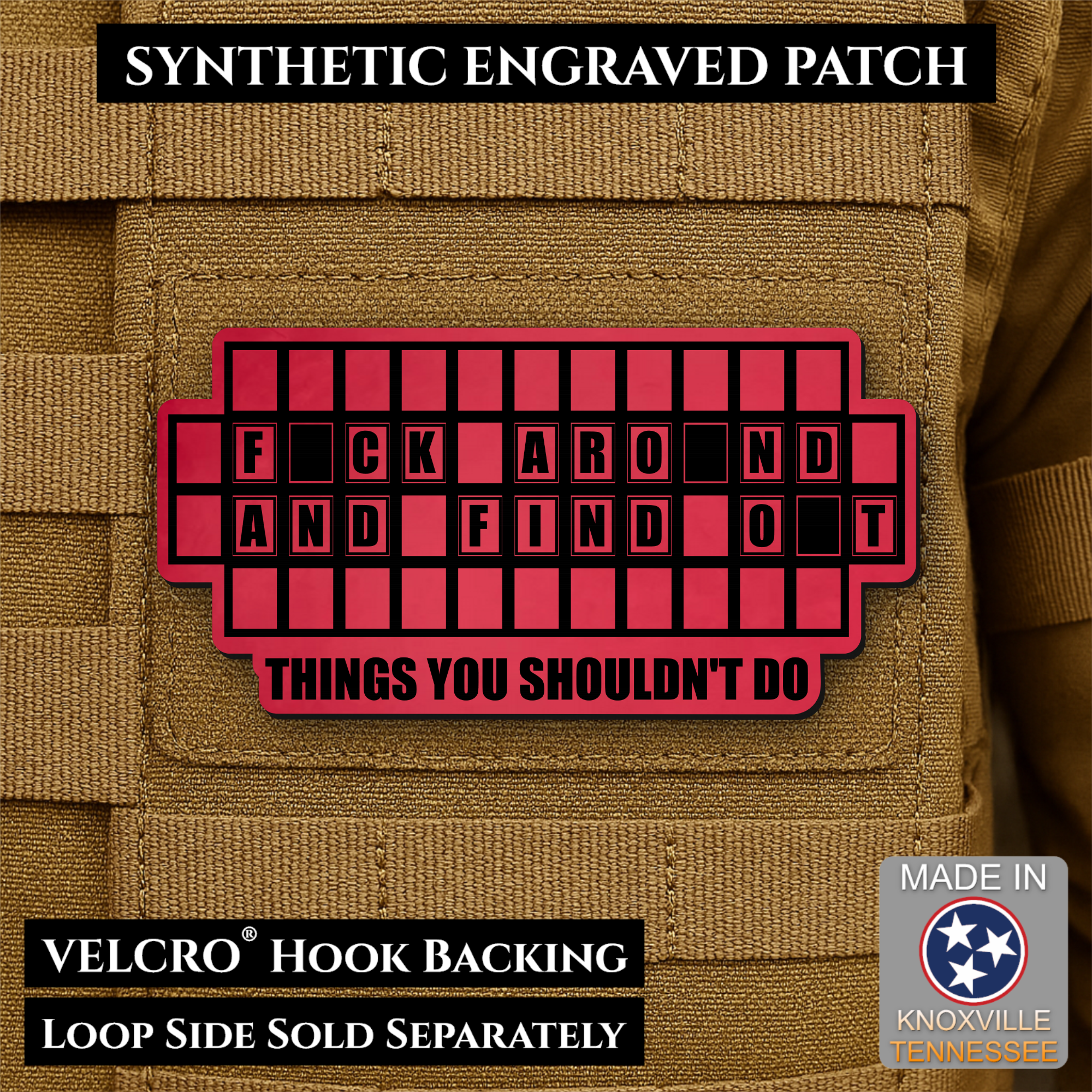 FAFO Game Show Funny Morale Patch | Made in USA | VELCRO® Brand Hook Backing