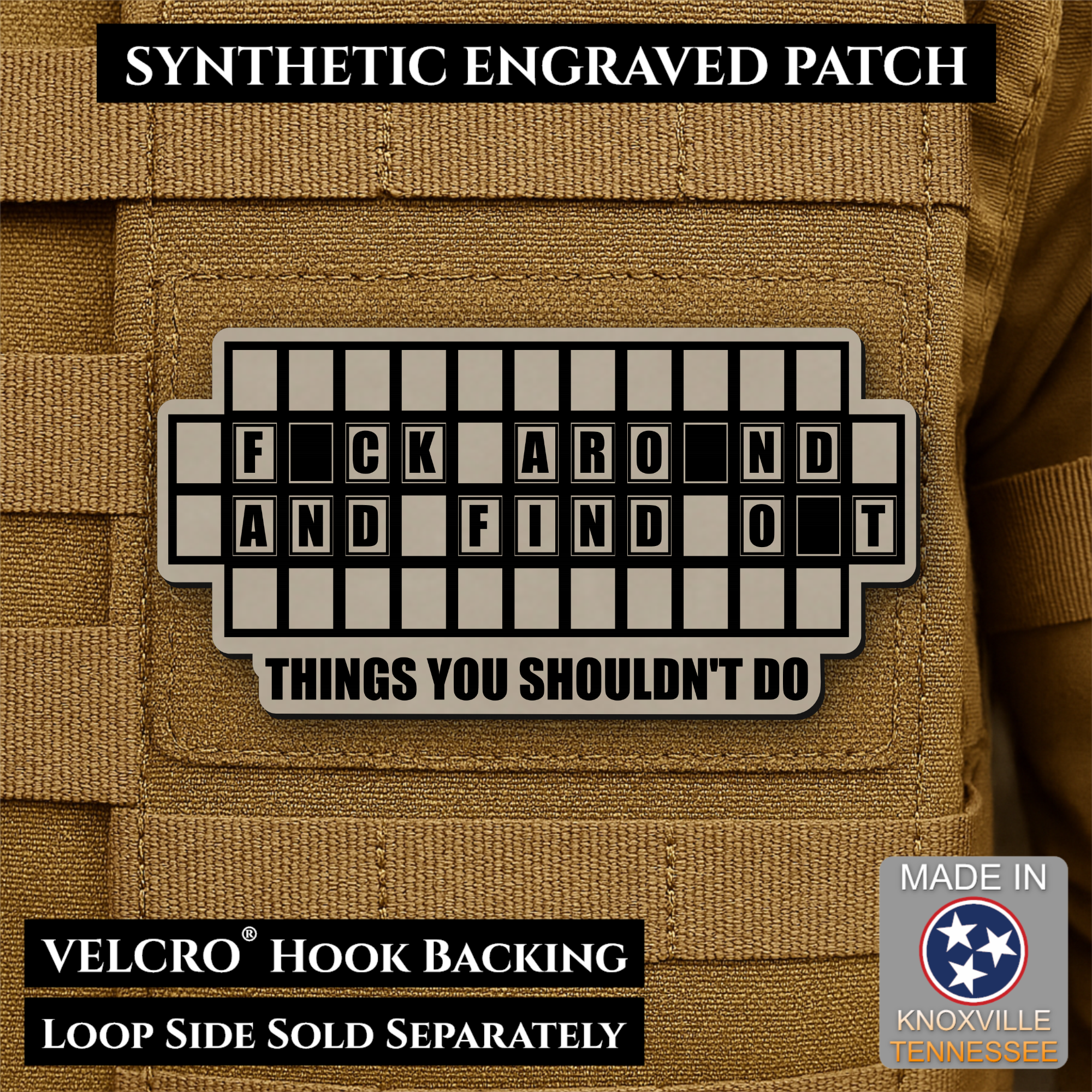 FAFO Game Show Funny Morale Patch | Made in USA | VELCRO® Brand Hook Backing