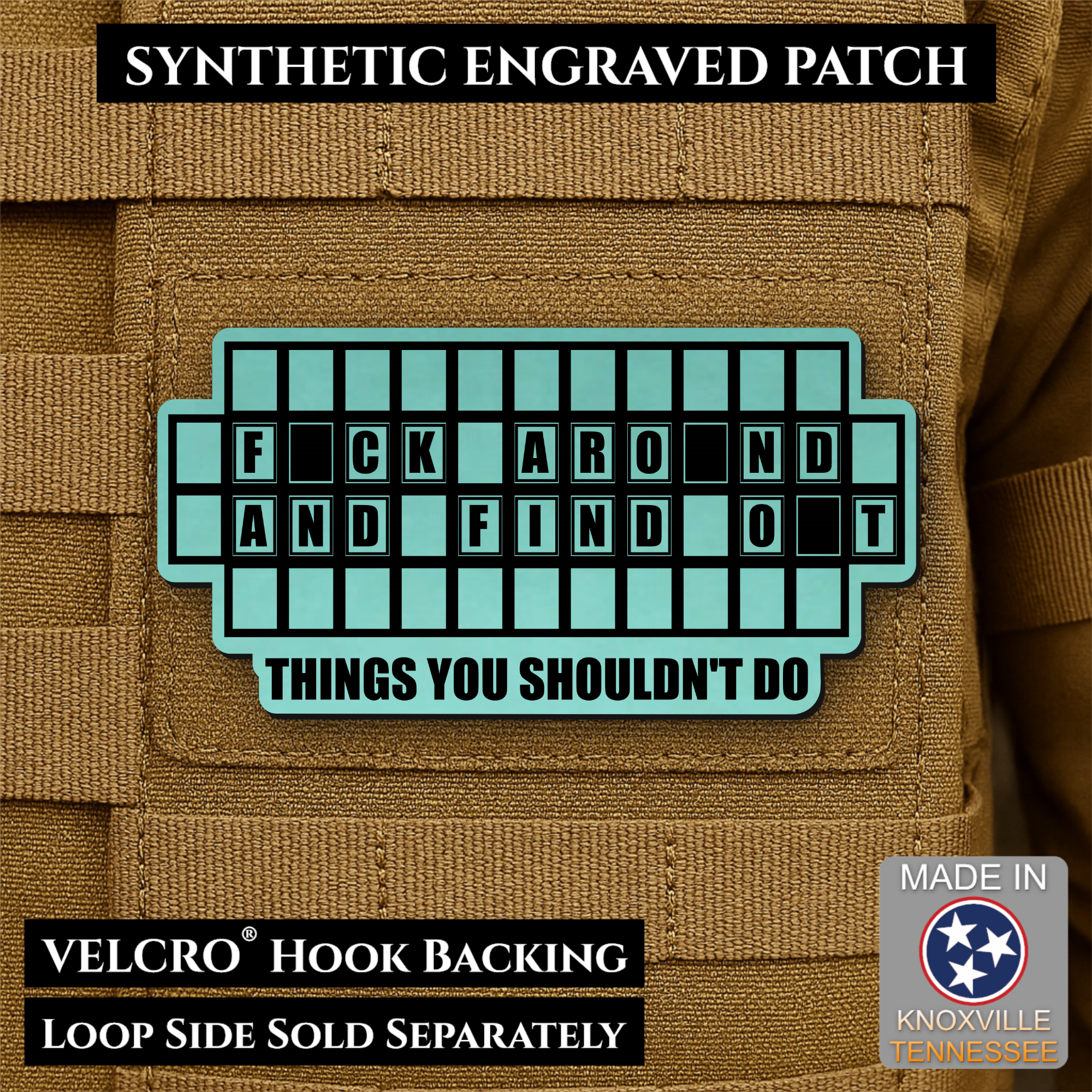 FAFO Game Show Funny Morale Patch | Made in USA | VELCRO® Brand Hook Backing