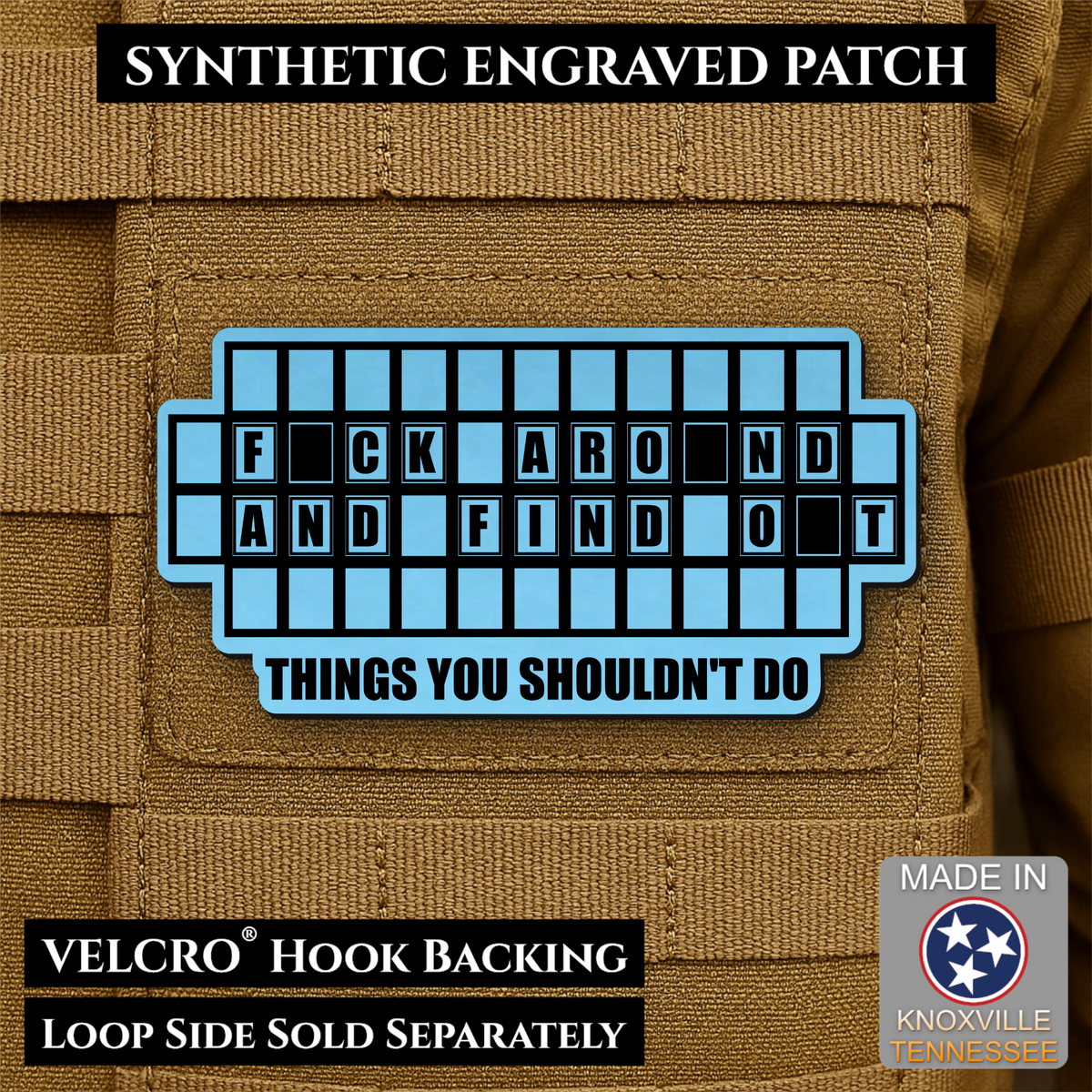 FAFO Game Show Funny Morale Patch | Made in USA | VELCRO® Brand Hook Backing