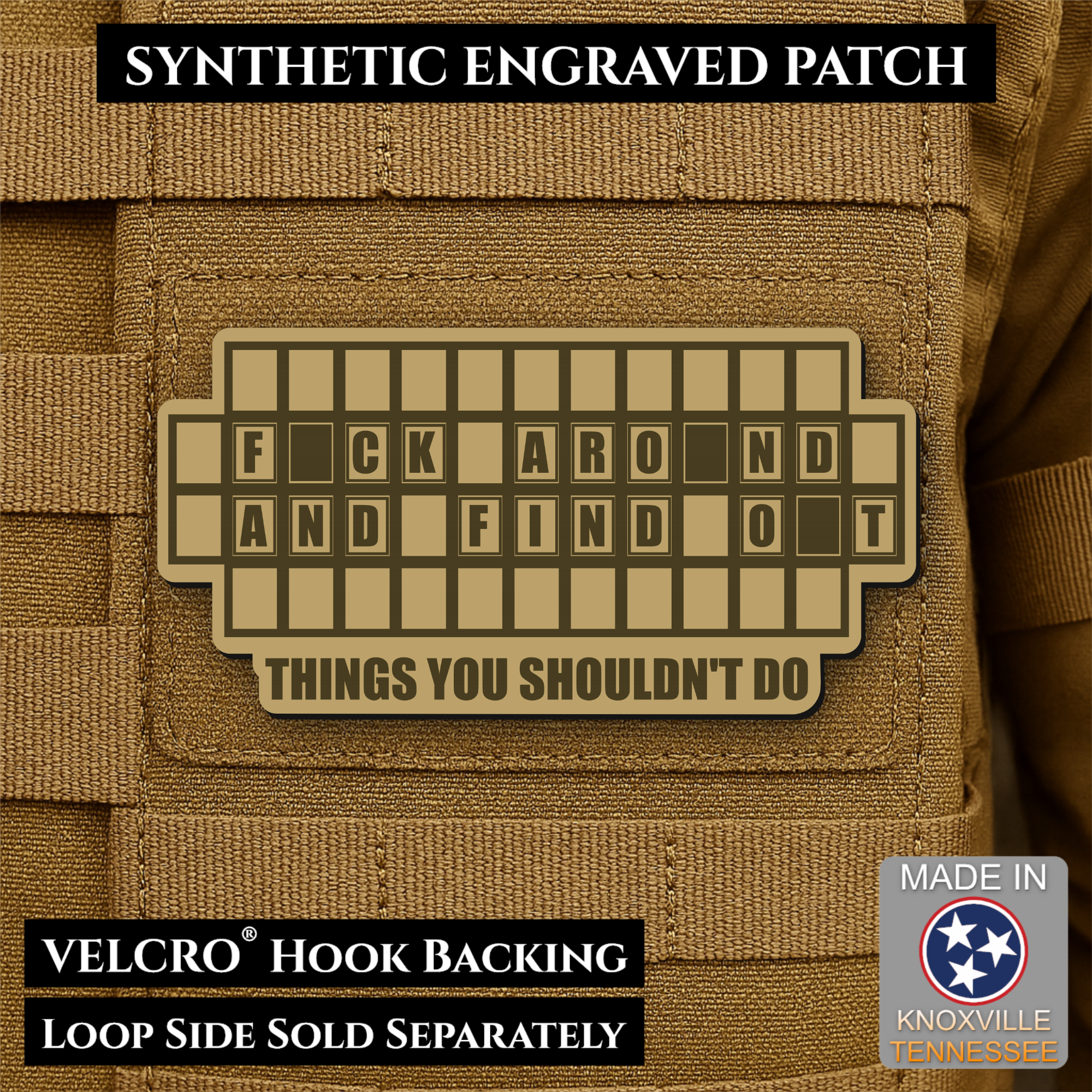 FAFO Game Show Funny Morale Patch | Made in USA | VELCRO® Brand Hook Backing