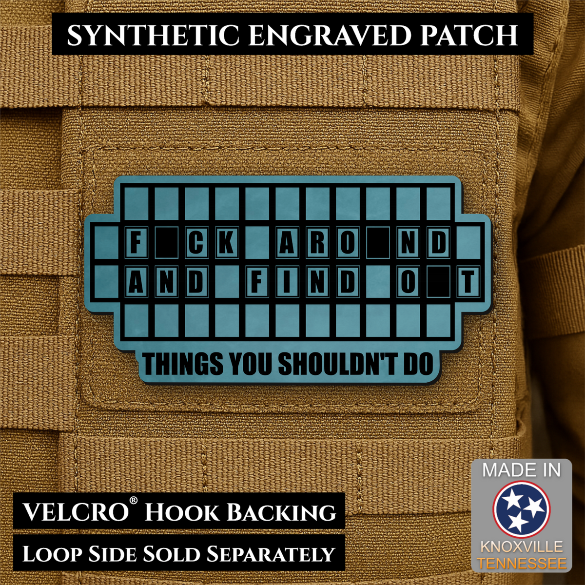 FAFO Game Show Funny Morale Patch | Made in USA | VELCRO® Brand Hook Backing