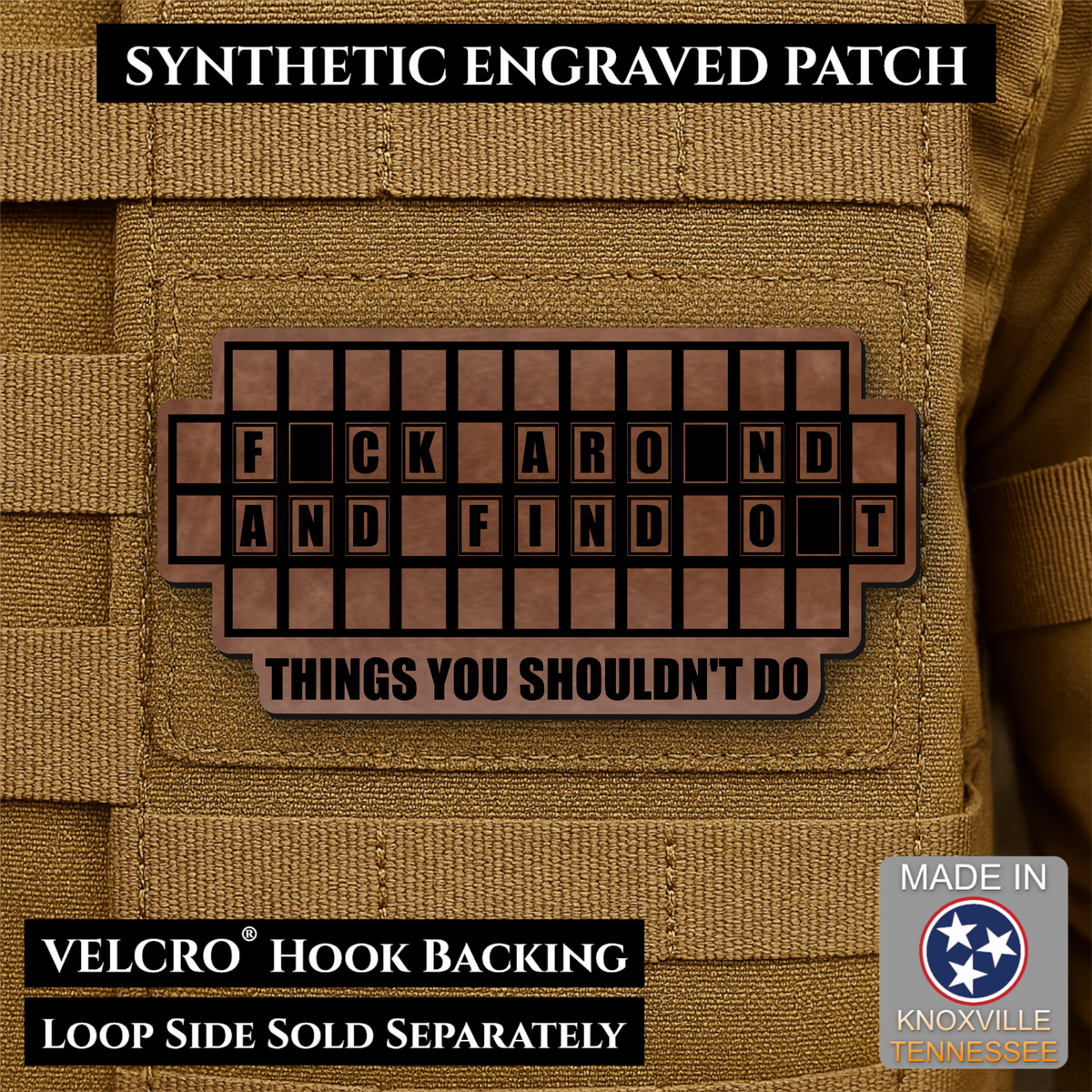 FAFO Game Show Funny Morale Patch | Made in USA | VELCRO® Brand Hook Backing
