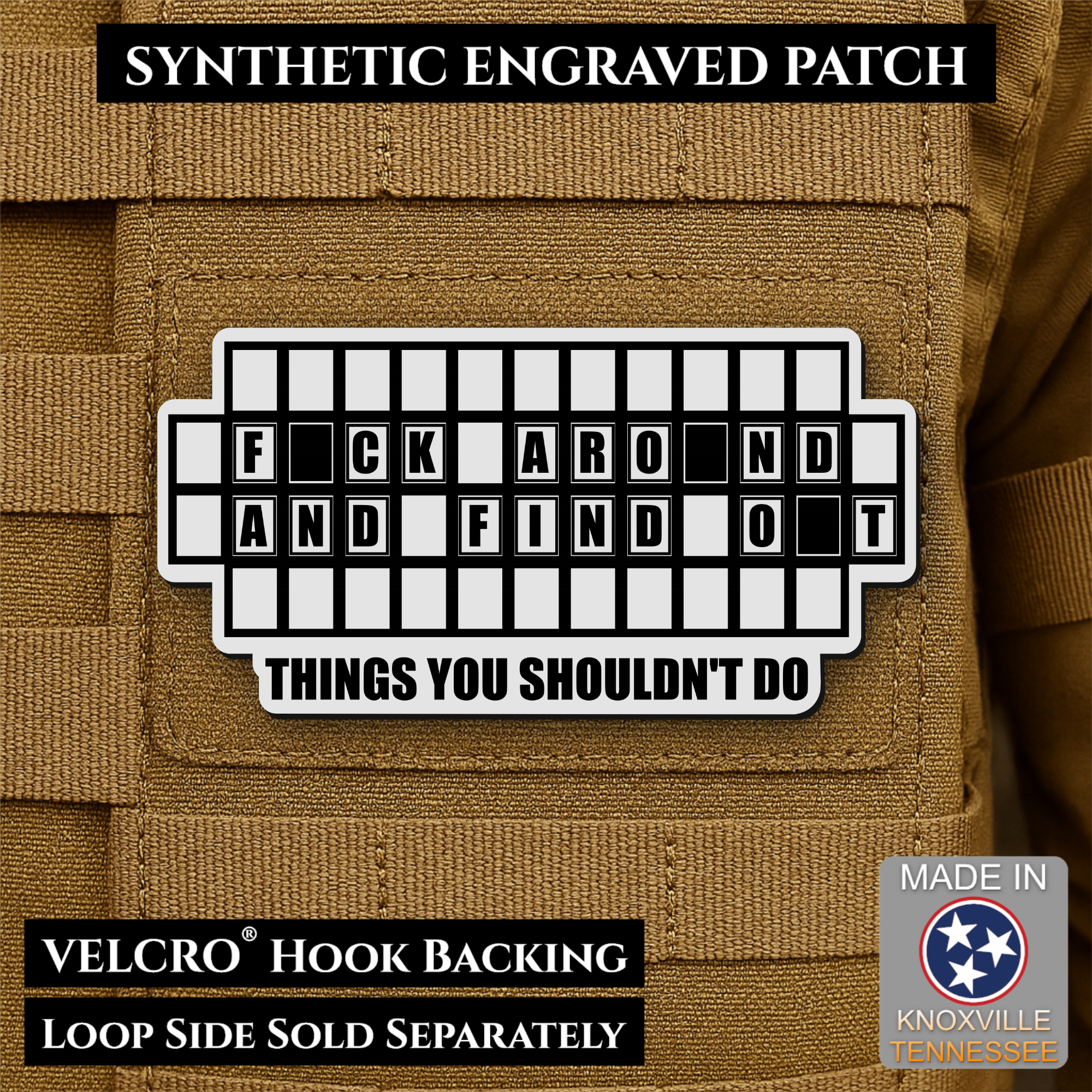 FAFO Game Show Funny Morale Patch | Made in USA | VELCRO® Brand Hook Backing