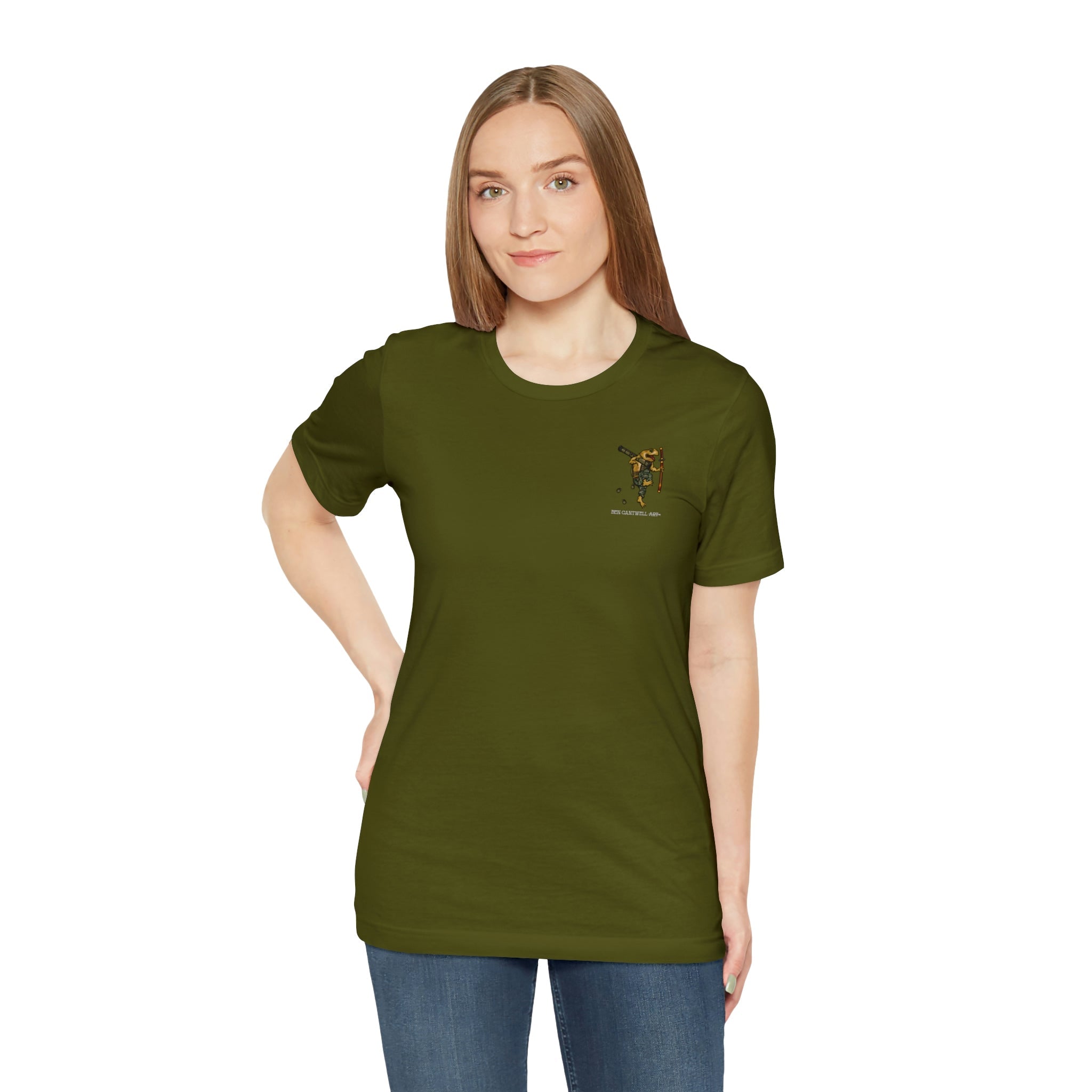 AT4 Rocket and Sword Frog - Front Print - Short Sleeve Tee