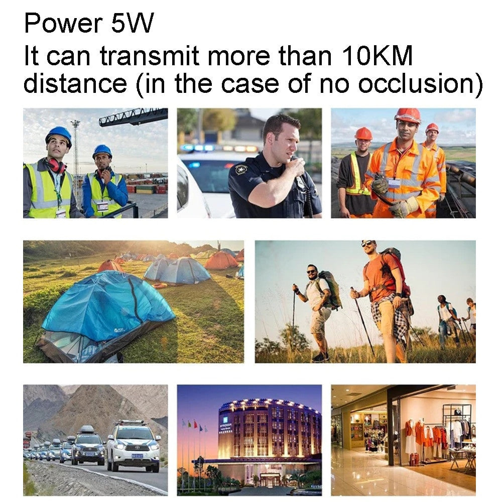long distance hand-held walkie talkie construction site security team