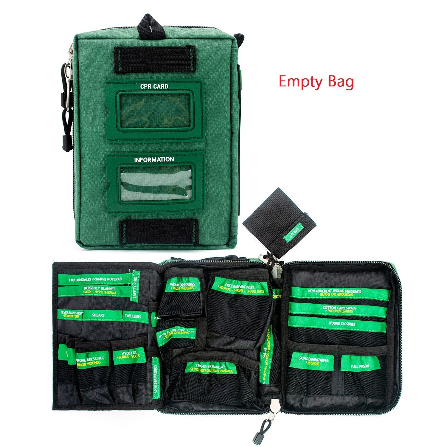 165 Pcs First Aid Kit 3 Section Large Size Portable Emergency Trauma Bag