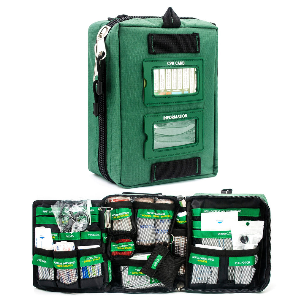 165 Pcs First Aid Kit 3 Section Large Size Portable Emergency Trauma Bag