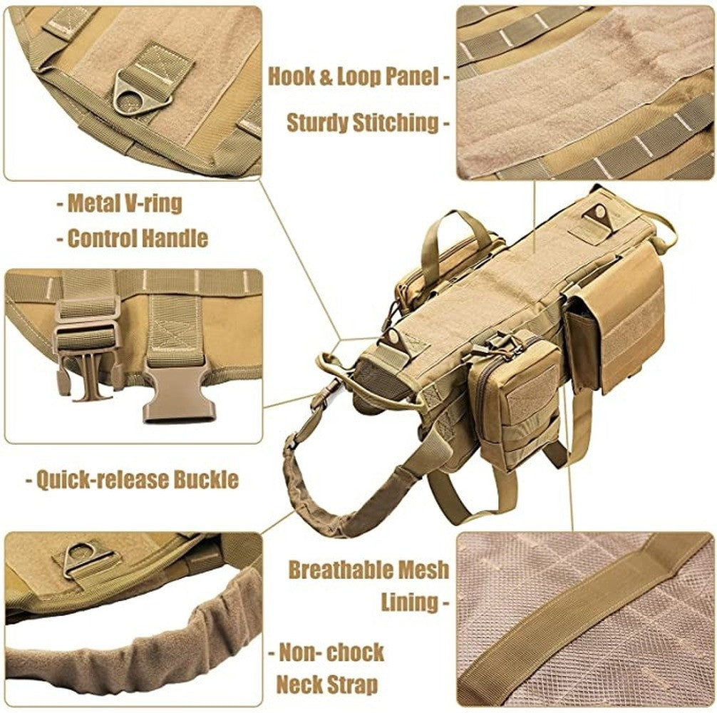Tactical Dog Backpack Harness