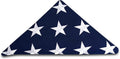 This Folded Memorial Flag American US Cotton Flag 5'x9.5' Premium 100% Cotton For Veteran, Embroidered Stars, Sewn Stripes, 4 Rows of Lock Stitching, Brass Grommets USA Burial Casket Flags