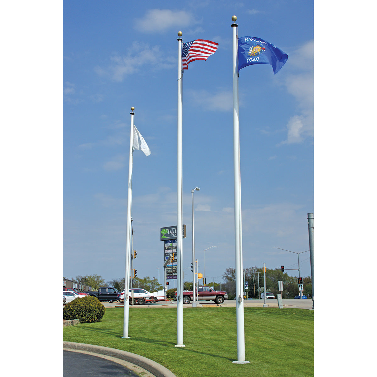 Aluminum Flagpole - External Rope - Heavy Duty, Lifetime Warranty | Made in USA