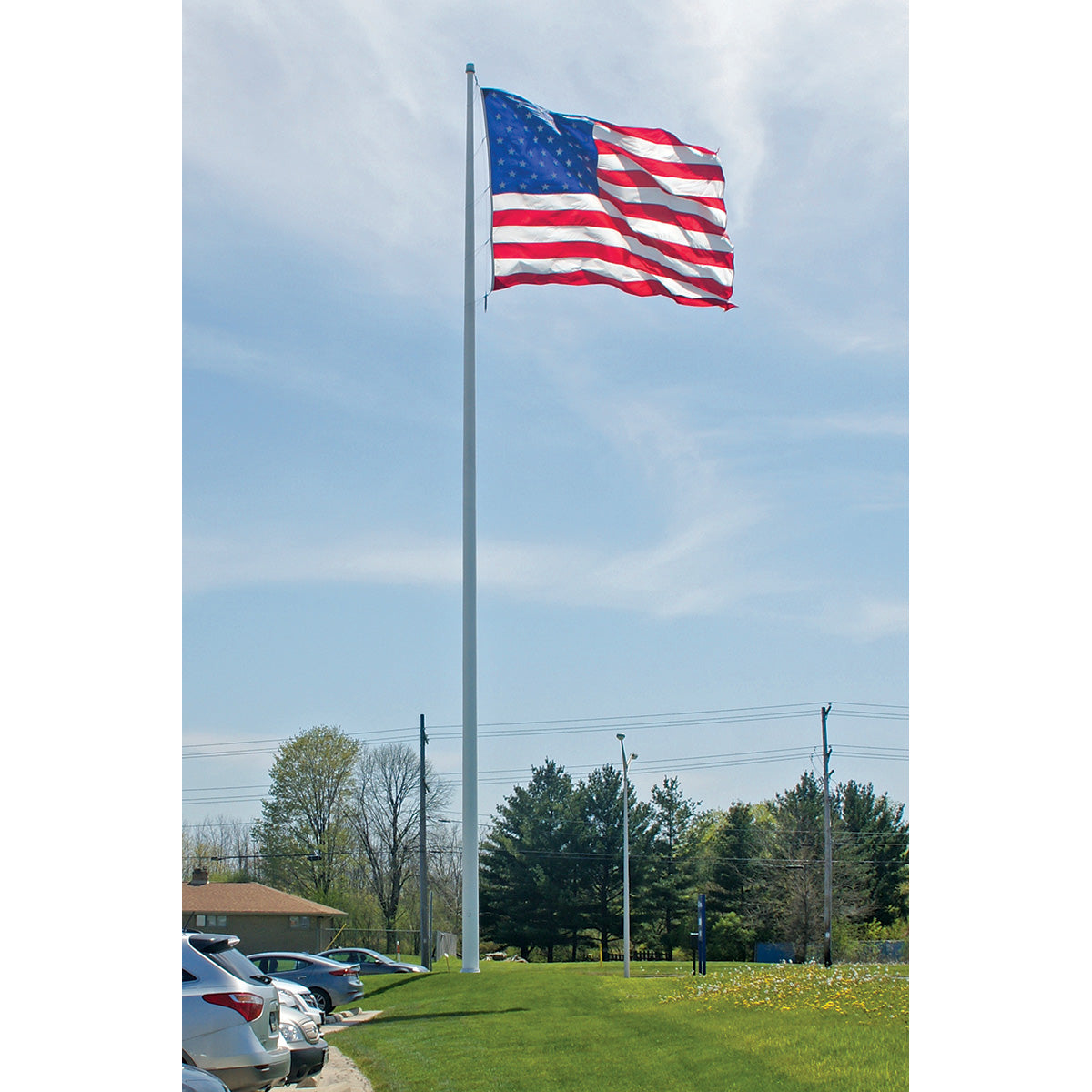 Aluminum Flagpole with Internal Rope & Cam Cleat | Heavy-Duty, Made in USA, Lifetime Warranty