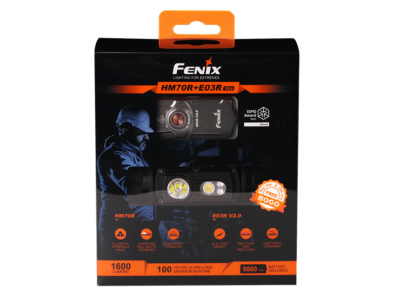 Fenix HM70R Rechargeable LED Headlamp - 1600 Lumens