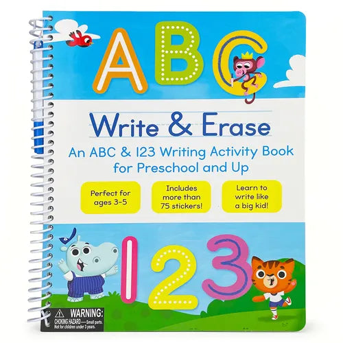 Write & Erase ABC and 123 - Spiral
