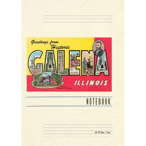 Vintage Lined Notebook Greetings from Galena, Illinois - Paperback