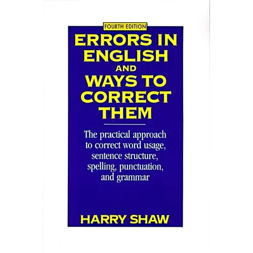 Errors in English and Ways to Correct Them: Fourth Edition - Paperback