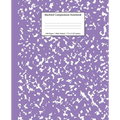 Marbled Composition Notebook: Lavender Marble Wide Ruled Paper Subject Book - Paperback