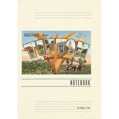 Vintage Lined Notebook Greetings from Tifton - Paperback
