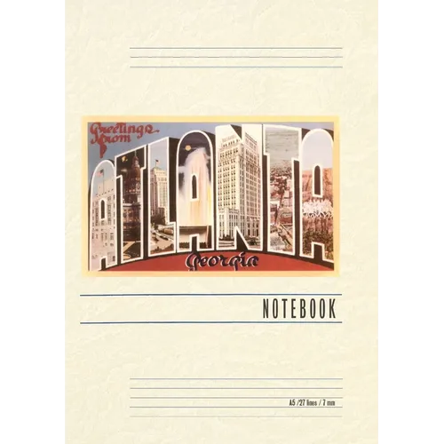 Vintage Lined Notebook Greetings from Altanta - Paperback
