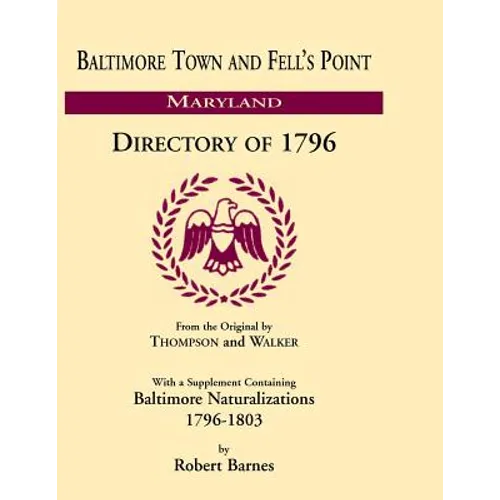 Baltimore and Fell's Point Directory of 1796