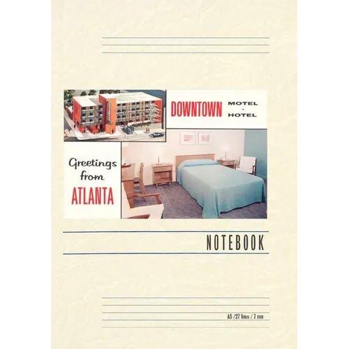 Vintage Lined Notebook Greetings from Atlanta - Paperback