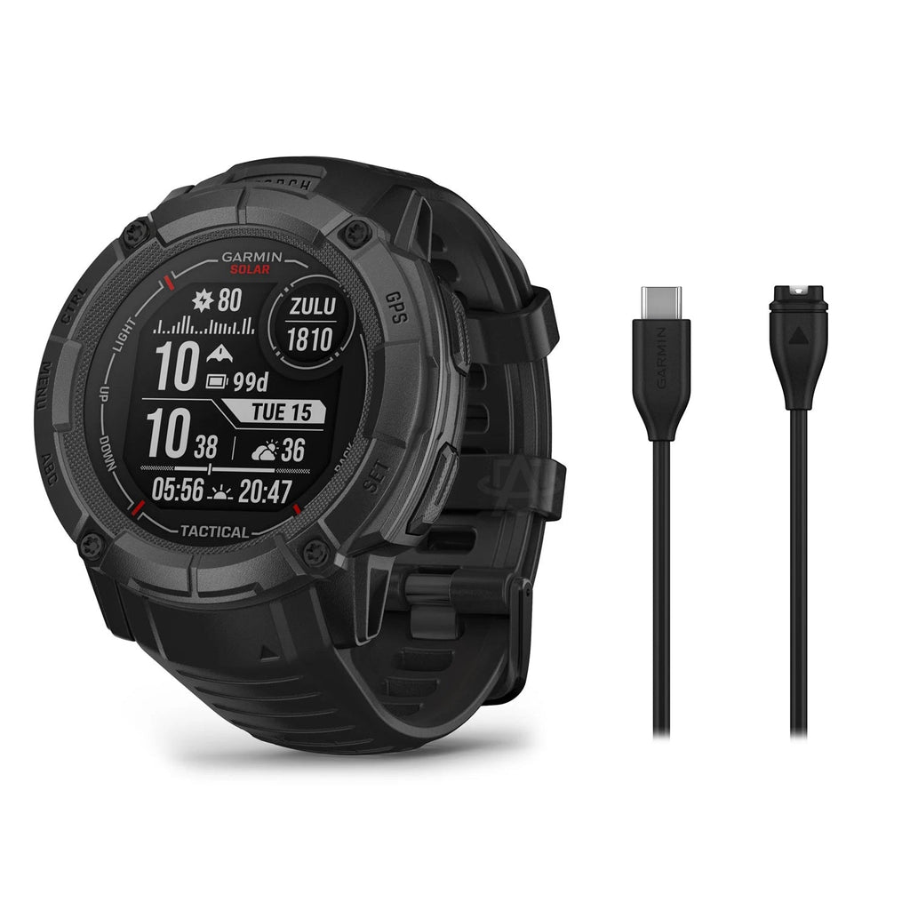 Garmin Instinct 2X Solar Tactical - Ballistic Calculator & NVG Compatible