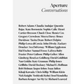Aperture Conversations: 1985 to the Present - Hardcover
