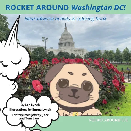 Rocket Around Washington DC! Neurodiverse activity & coloring book - Paperback