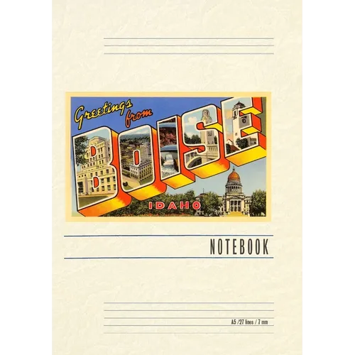 Vintage Lined Notebook Greetings from Boise - Paperback