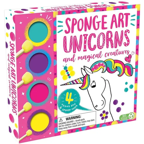 Sponge Art Unicorns and Magical Creatures: With 4 Sponge Tools and 4 Jars of Paint - Paperback