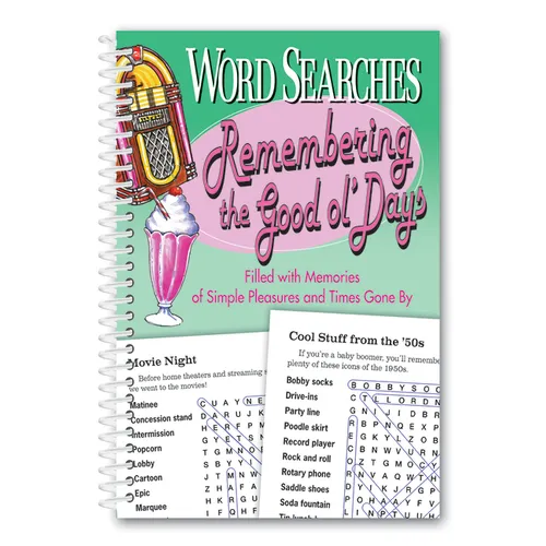 Word Searches Remembering the Good Ol' Days - Spiral