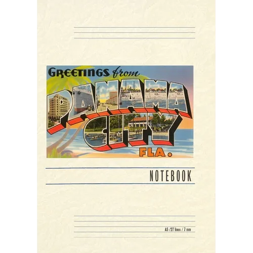 Vintage Lined Notebook Greetings from Panama City, Florida