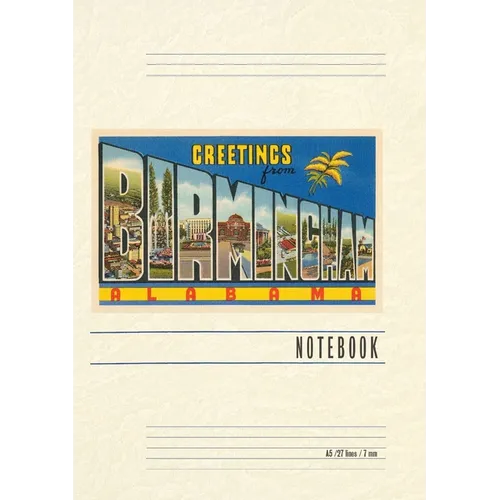 Vintage Lined Notebook Greetings from Birmingham