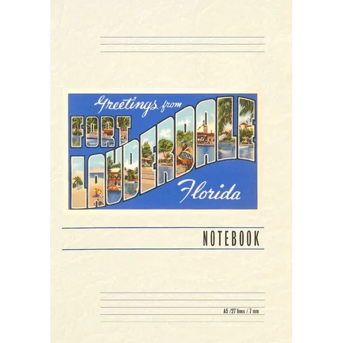 Vintage Lined Notebook Greetings from Ft. Lauderdale, Florida