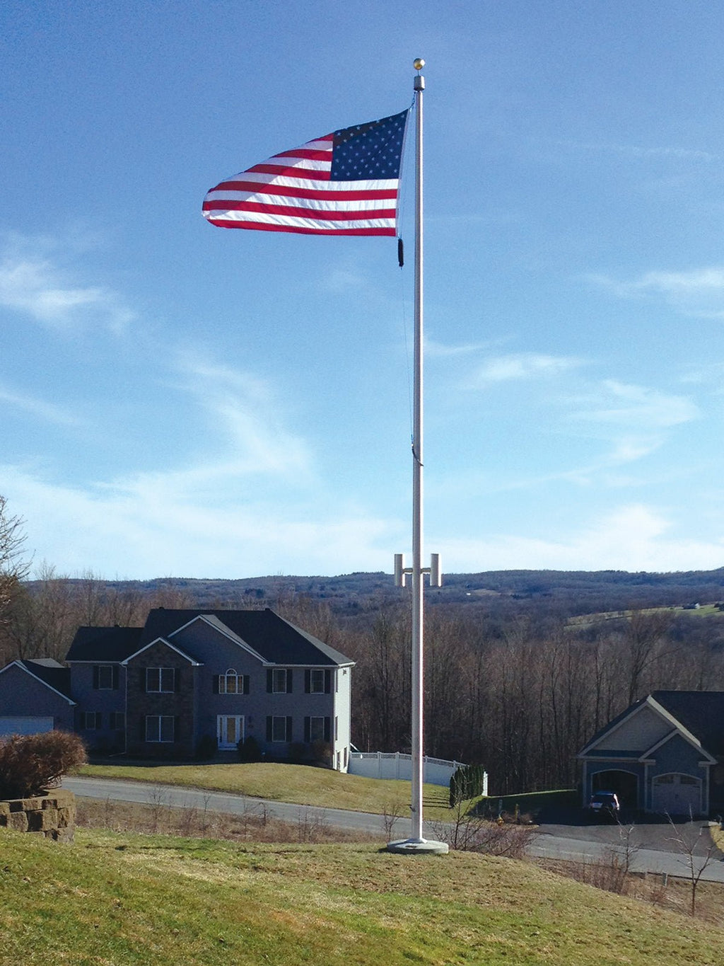 Hurricane Internal Halyard Series Aluminum Flagpole