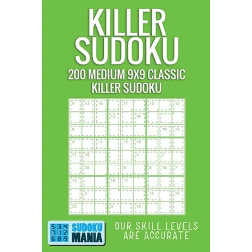 Killer Sudoku: 200 Medium 9x9 Classic Killer Sudoku - Paperback