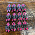 Thin Blue Line Law Enforcement for the Cure Pink Ribbon 5 Point Star Lapel Pin- 12 PACK