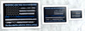 Thin Blue Line Flag Metallic Blessed Are The Peacemakers Decal | 3 sizes, 2, 4, or 6 Inch Decals