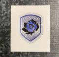 Back The Blue Rose Shield Decal