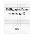 Calligraphy Paper (slanted grid): 50 Pages 8.5" X 11" - Paperback
