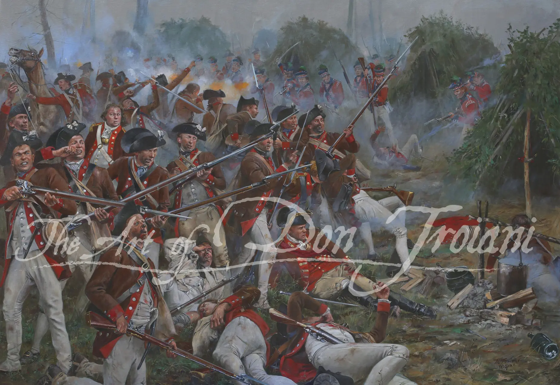 Surrounded: Final Stand of the 9th Virginia Regiment at the Battle of Germantown - Canvas Giclee Artist Proof