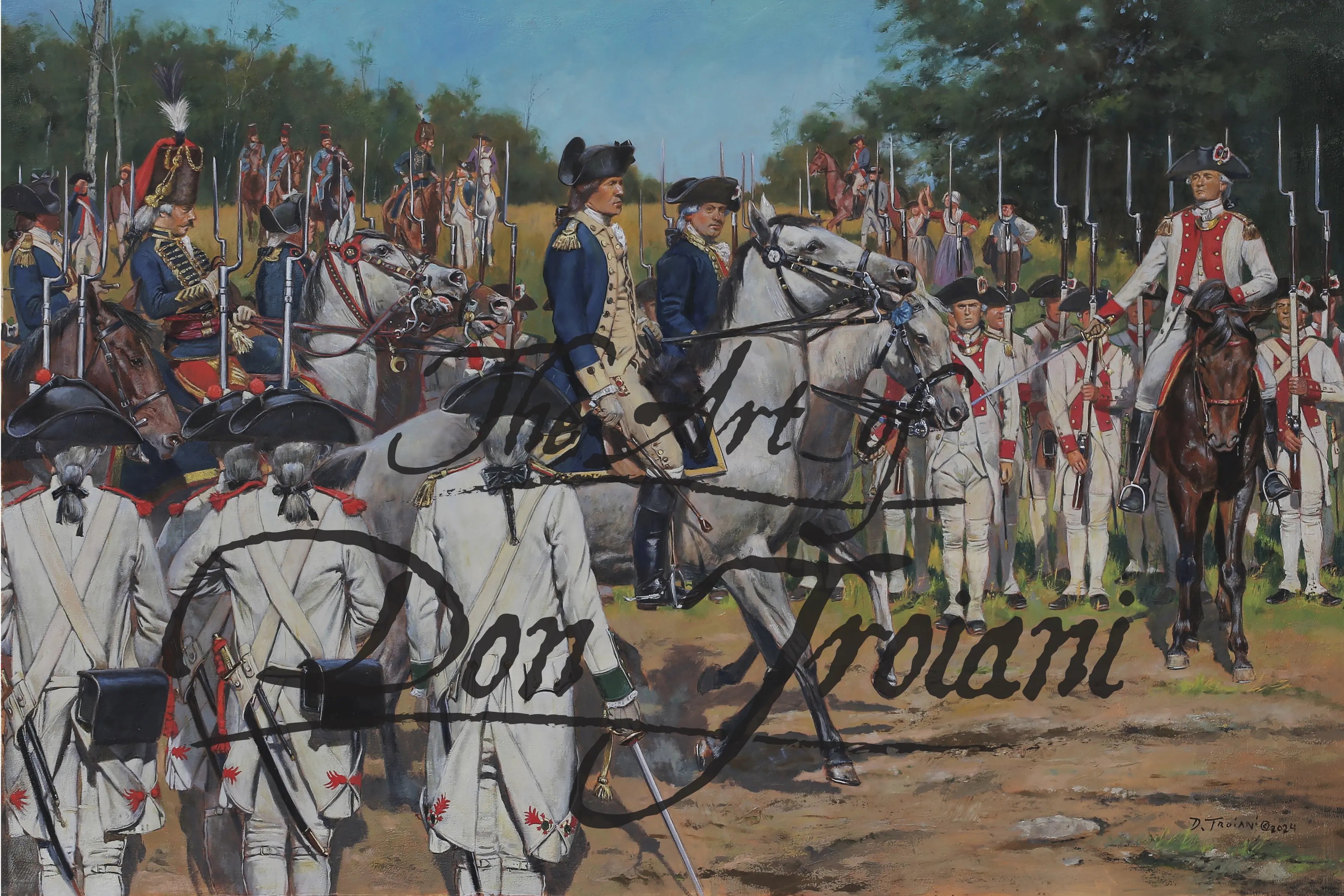 "The Allies" General Washington And Rochambeau, 1781 - Canvas Giclee