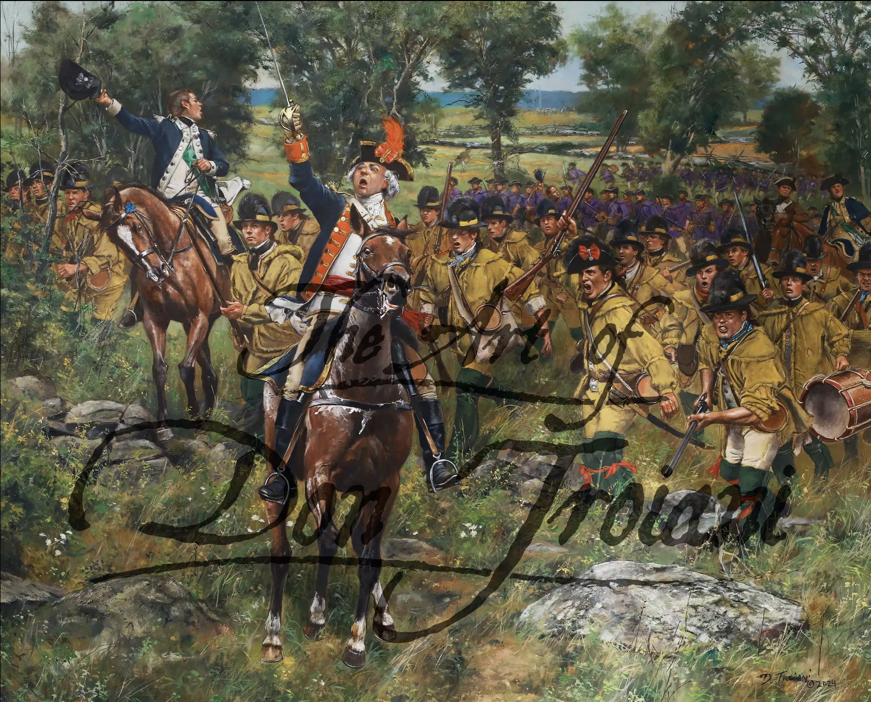 "Old Put" General Israel Putnam At Harlem Heights, 1776 - Canvas Giclee