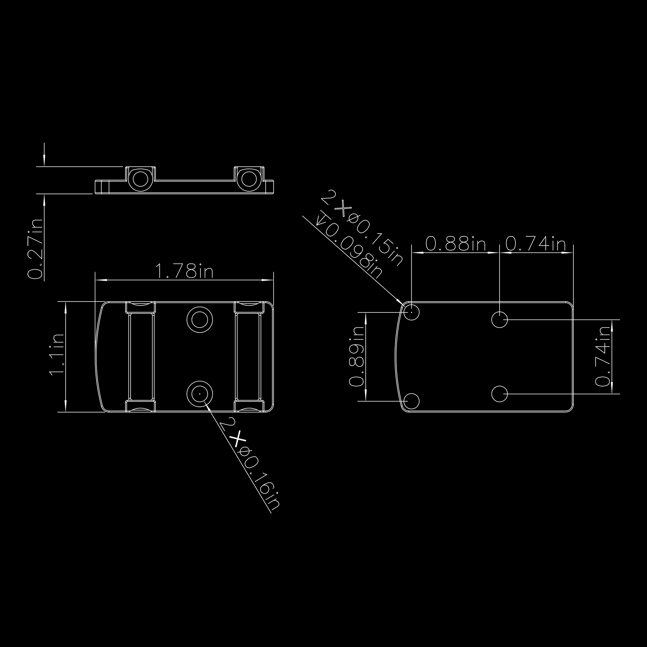 INFITAC Fast Mini FMP13 - w/ Standard RMR Footprint & Rifle Mount Compatible