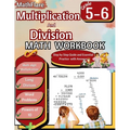 Multiplication and Division Math Workbook 5th and 6th Grade: Multi-Digit Multiplication and Long Division, Word Problems, Powers of 10 - Paperback