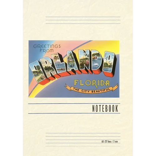 Vintage Lined Notebook Greetings from Orlando, Florida