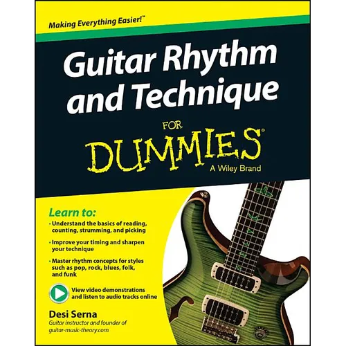 Guitar Rhythm and Techniques for Dummies, Book + Online Video and Audio Instruction - Paperback