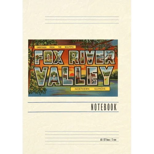 Vintage Lined Notebook Greetings from Fox River Valley, Illinois - Paperback
