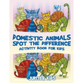 Domestic Animals Spot the Difference Activity Book for Kids - Paperback
